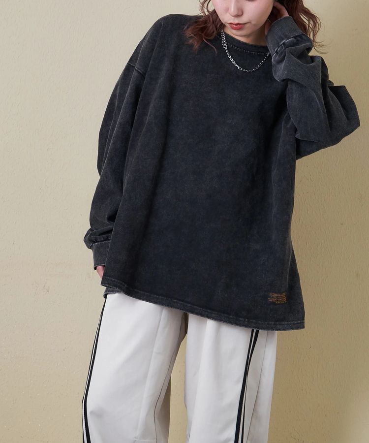 CUBE SUGAR(キューブシュガー) |【春新作8%分ポイントバック】ピグメント染 カットソー ビッグ プルオーバー