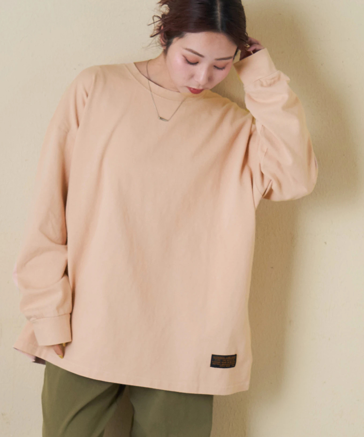 CUBE SUGAR(キューブシュガー) |【春新作8%分ポイントバック】ピグメント染 カットソー ビッグ プルオーバー