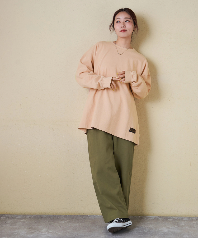 CUBE SUGAR(キューブシュガー) |【春新作8%分ポイントバック】ピグメント染 カットソー ビッグ プルオーバー