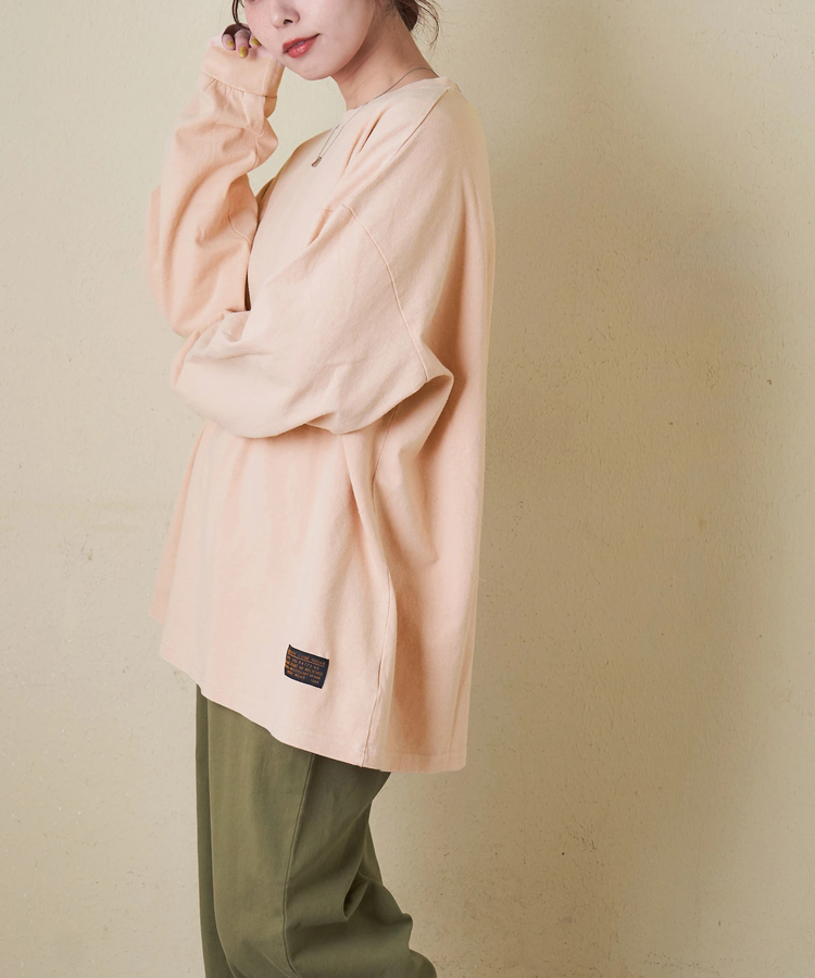 CUBE SUGAR(キューブシュガー) |【春新作8%分ポイントバック】ピグメント染 カットソー ビッグ プルオーバー