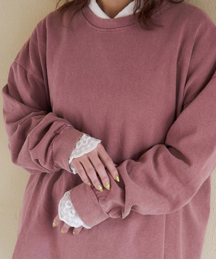 CUBE SUGAR(キューブシュガー) |【春新作8%分ポイントバック】ピグメント染 カットソー ビッグ プルオーバー