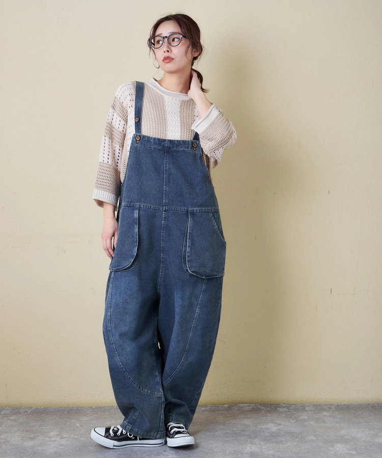 CUBE SUGAR(キューブシュガー) |【春新作8%分ポイントバック】麻タッチ ニット ライン プルオーバー