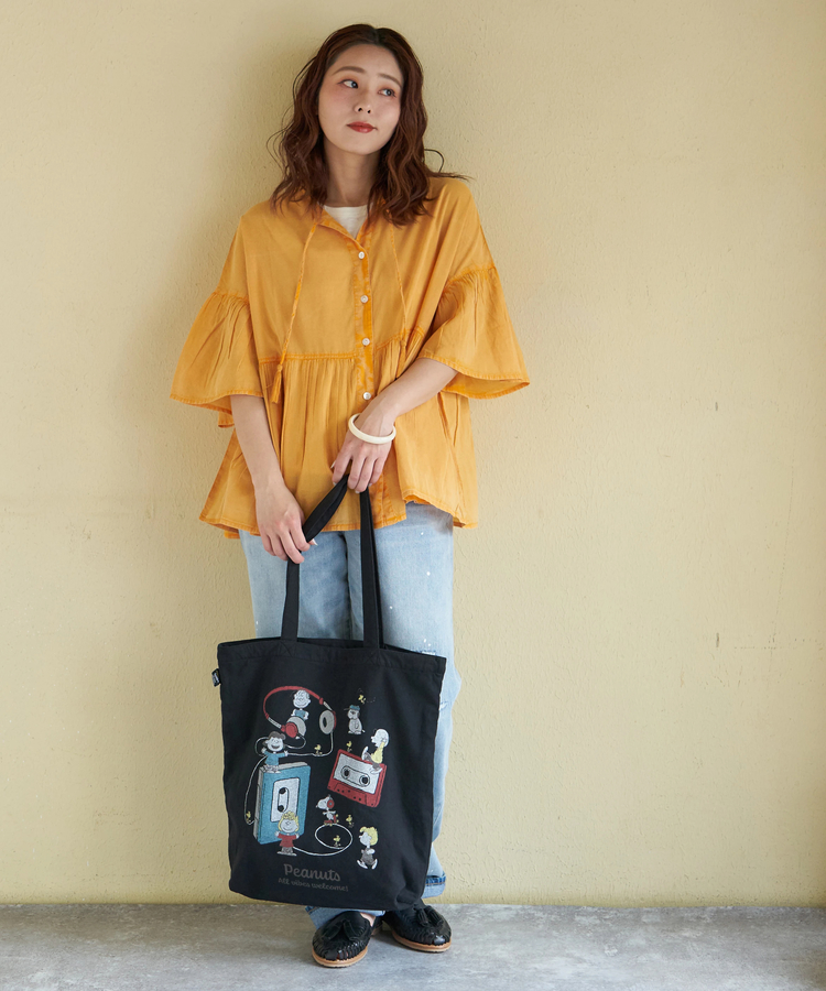 CUBE SUGAR(キューブシュガー) |【春新作】インド キャンブリック アシッド加工 前後2Way ギャザーシャツ