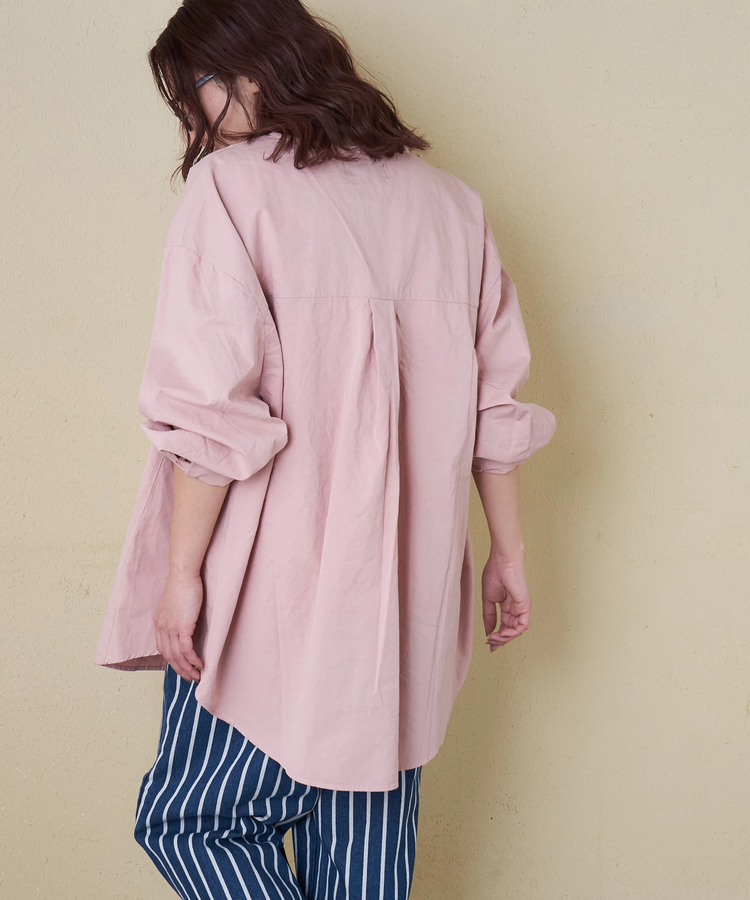 CUBE SUGAR(キューブシュガー) |【春新作】ノーカラー ビッグシャツ