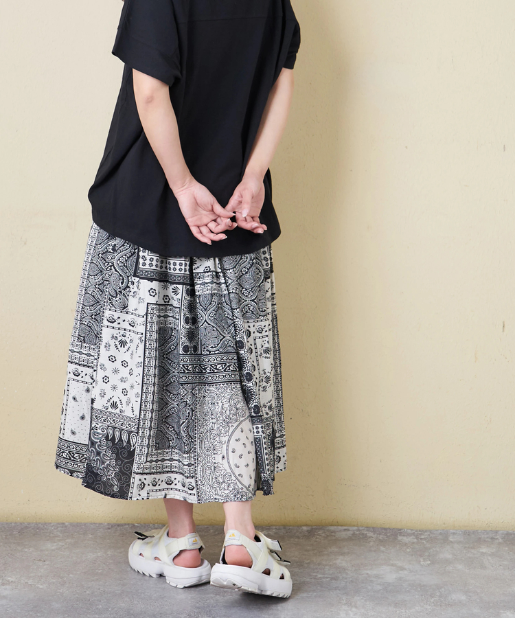 CUBE SUGAR(キューブシュガー) |【3/18まで!スプリングフェア 】【春新作】バンダナ柄 スカート