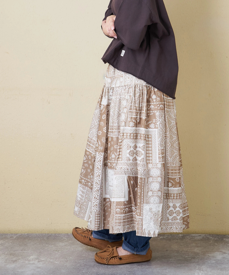 CUBE SUGAR(キューブシュガー) |【3/18まで!スプリングフェア 】【春新作】バンダナ柄 スカート