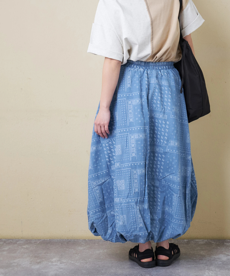 CUBE SUGAR(キューブシュガー) |【3/18まで!スプリングフェア 】【春新作】デニム プリント バルーンスカート