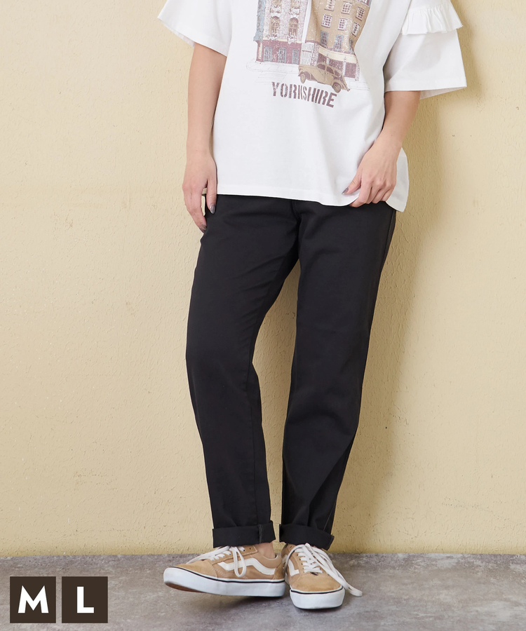 CUBE SUGAR(キューブシュガー) |【春新作】ソフト 綿ツイル らくしゅっと パンツ