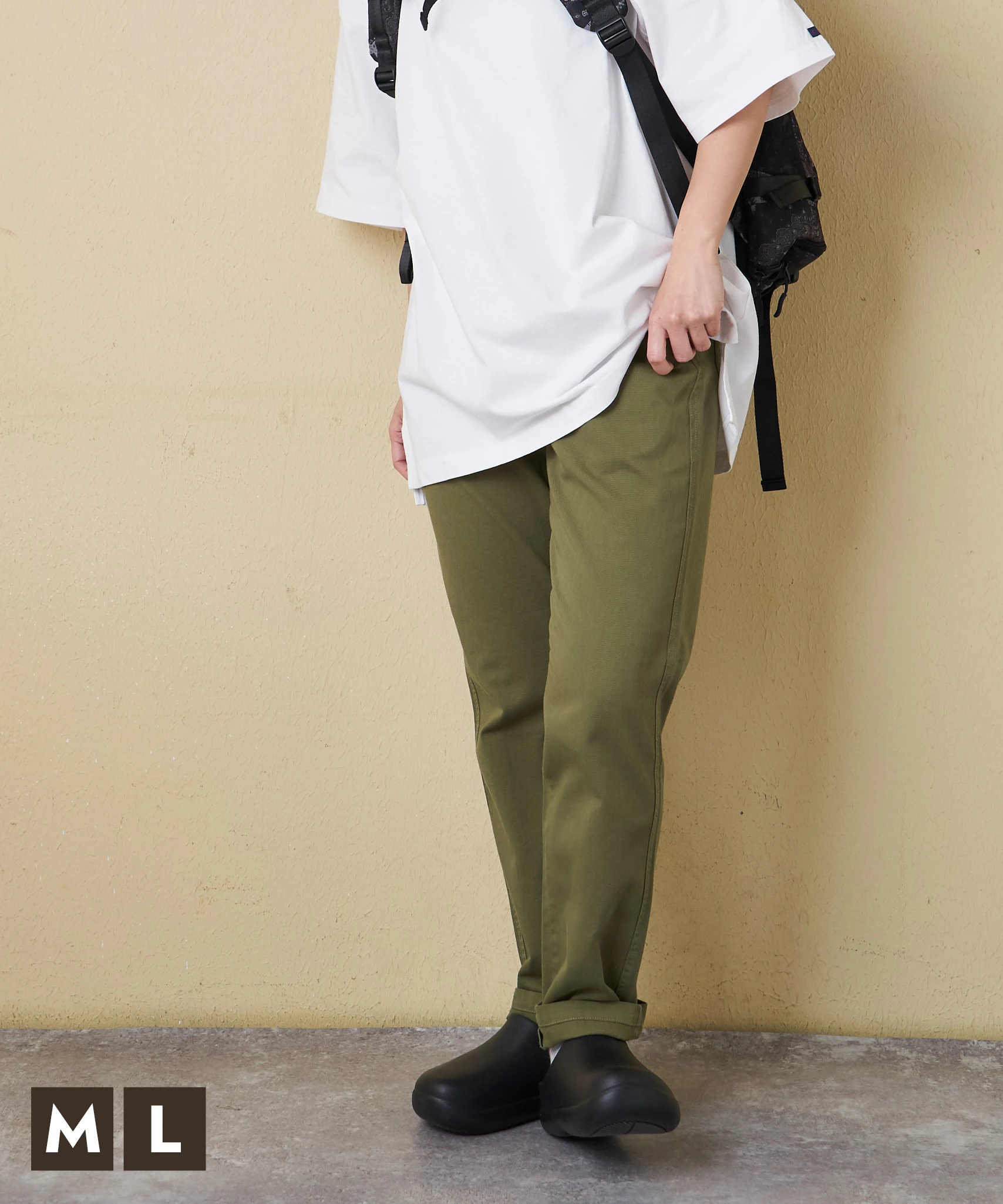 春夏新作】ソフト 綿ツイル らくしゅっと パンツ｜ファッション通販