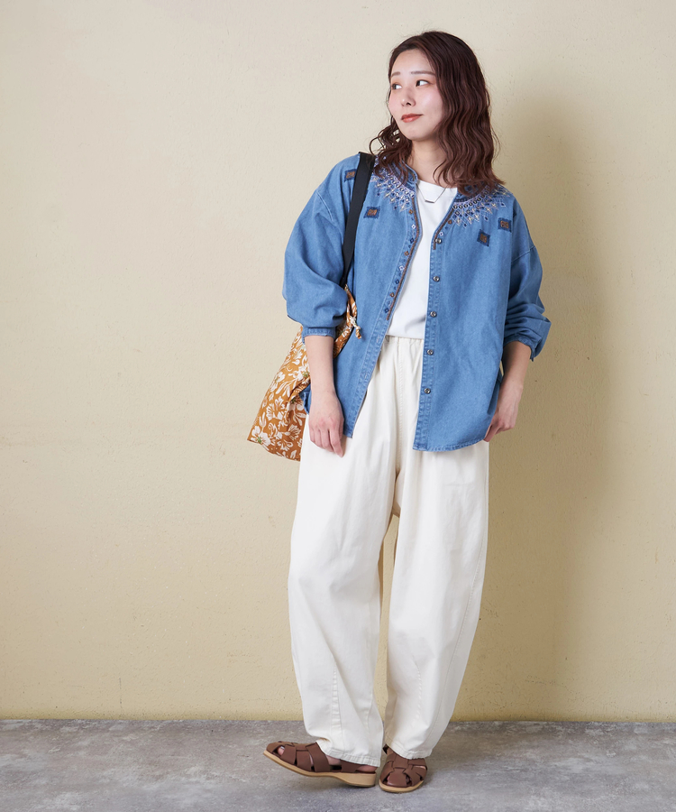 CUBE SUGAR(キューブシュガー) |【3/18まで!スプリングフェア 】【春新作】ソフト 綿ツイル らくゆるっと パンツ