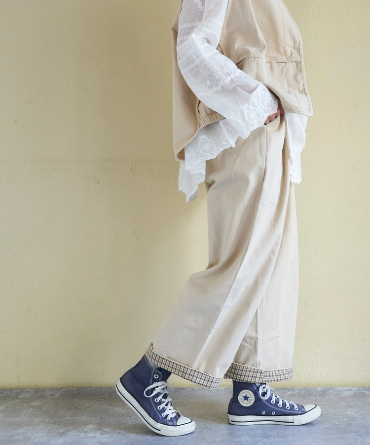 CUBE SUGAR(キューブシュガー) |【春新作ポイント2倍(2/10まで)】コットン ツイル イージーパンツ