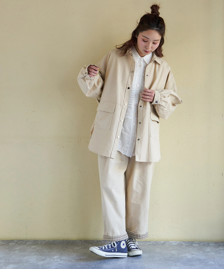 CUBE SUGAR(キューブシュガー) |【春新作ポイント2倍(2/10まで)】コットン ツイル イージーパンツ