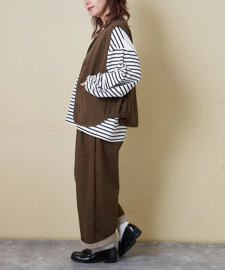 CUBE SUGAR(キューブシュガー) |【春新作ポイント2倍(2/10まで)】コットン ツイル イージーパンツ