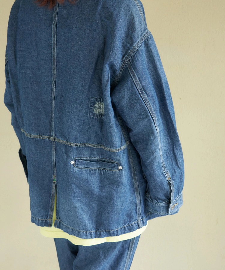 CUBE SUGAR(キューブシュガー) |【春新作】綿麻 スラブ デニム チル ジャケット