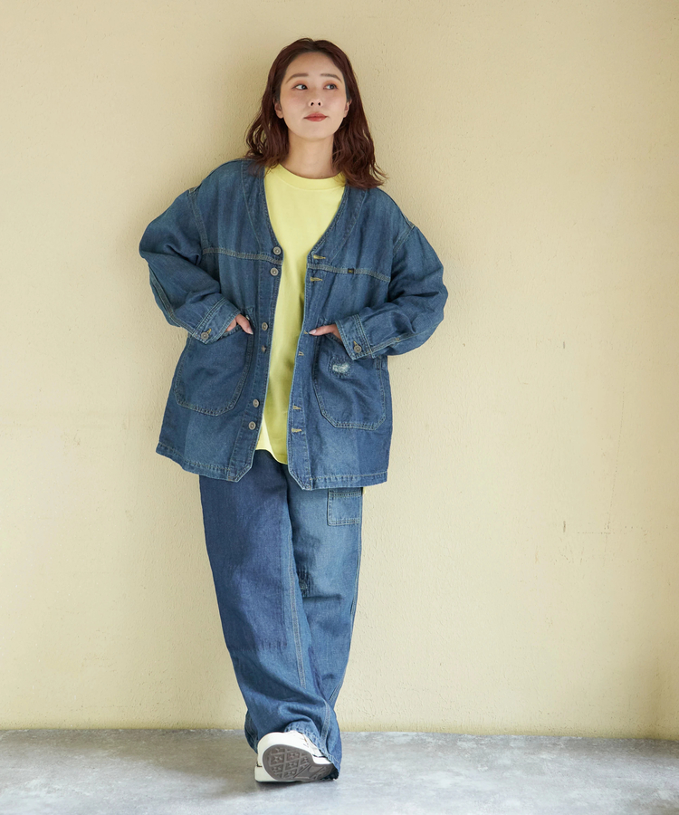 CUBE SUGAR(キューブシュガー) |【春新作】綿麻 スラブ デニム チル ジャケット