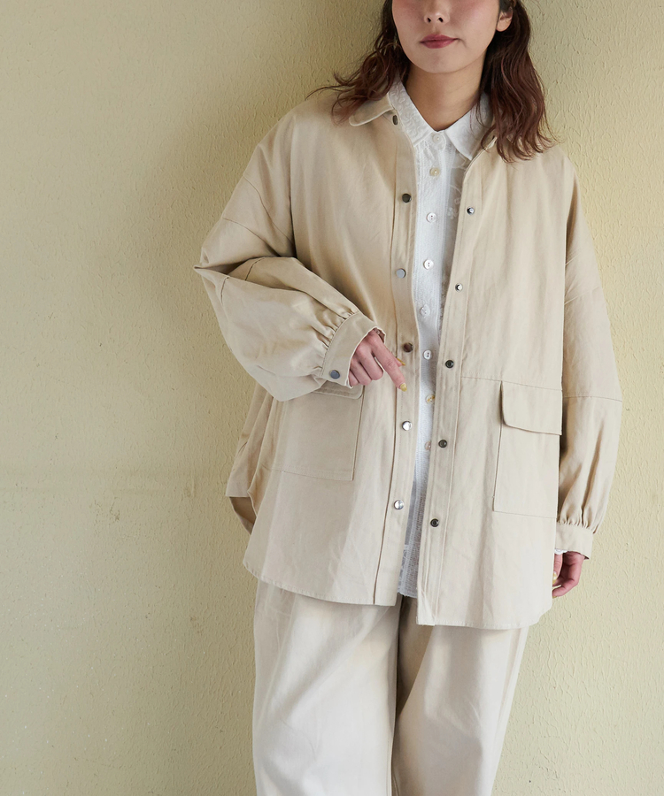 CUBE SUGAR(キューブシュガー) |【春新作】コットン ツイル シャツ ジャケット