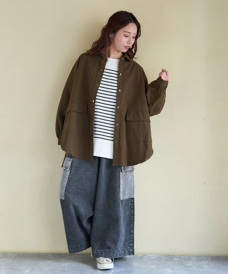 CUBE SUGAR(キューブシュガー) |【春新作】コットン ツイル シャツ ジャケット