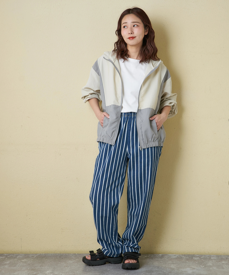 CUBE SUGAR(キューブシュガー) |【春新作】ナイロン 配色 ジップアップ ブルゾン