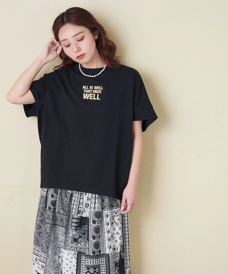 CUBE SUGAR(キューブシュガー) |【春新作】20/-OE天竺 汗染み防止加工 モックネック Tシャツ