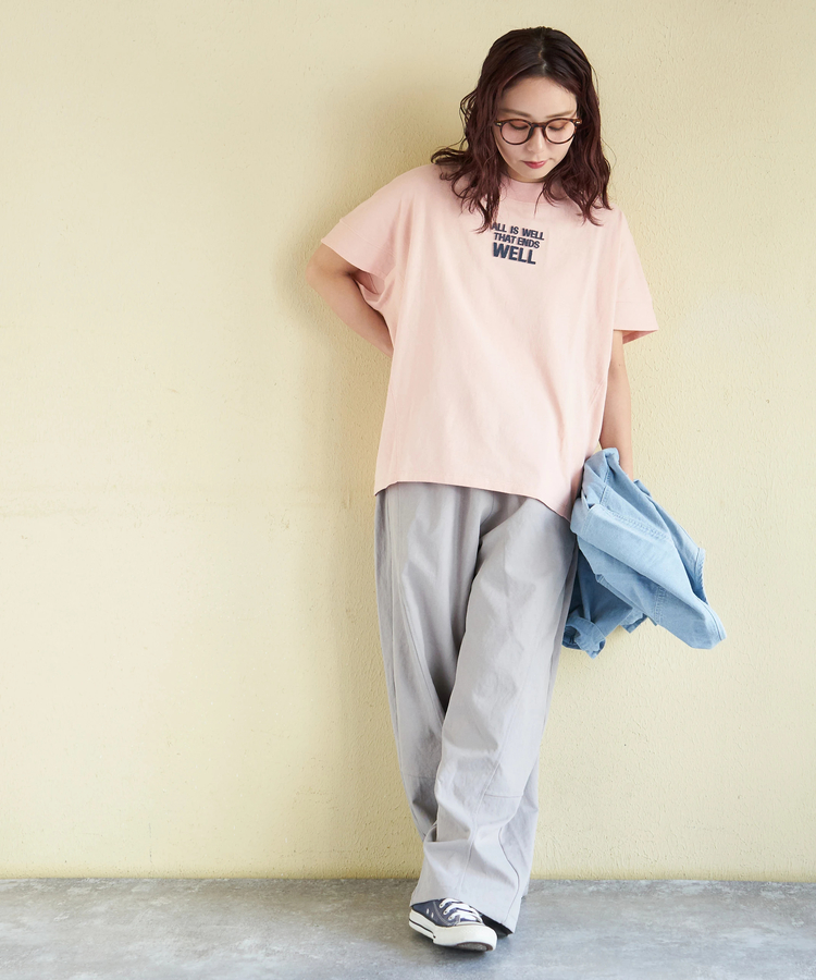 CUBE SUGAR(キューブシュガー) |【春新作】20/-OE天竺 汗染み防止加工 モックネック Tシャツ