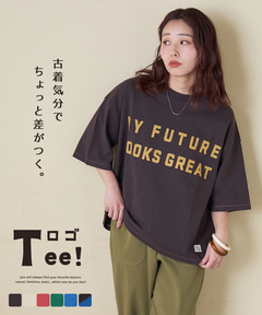 【春新作】20/-OE天竺 ロゴプリント Tシャツ