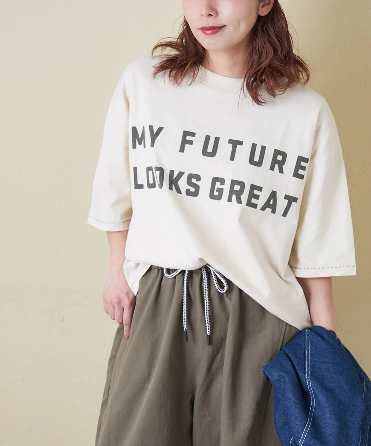 CUBE SUGAR(キューブシュガー) |【春新作】20/-OE天竺 ロゴプリント Tシャツ