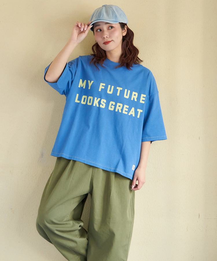 CUBE SUGAR(キューブシュガー) |【春新作】20/-OE天竺 ロゴプリント Tシャツ