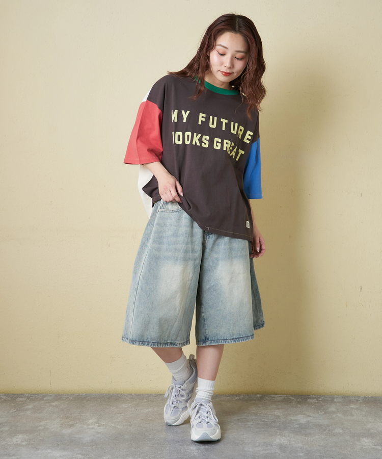 CUBE SUGAR(キューブシュガー) |【春新作】20/-OE天竺 ロゴプリント Tシャツ