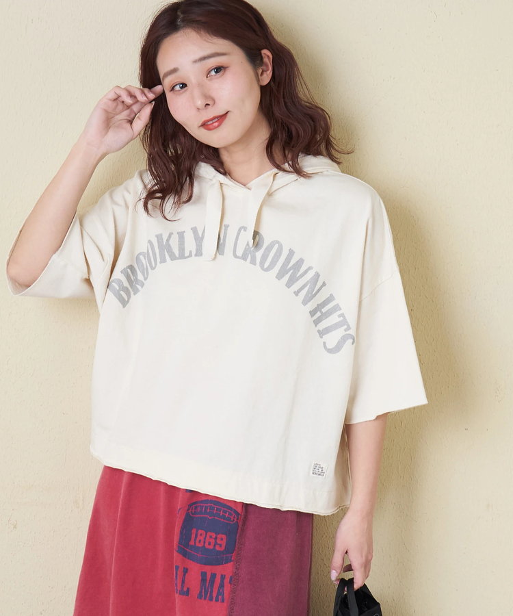 CUBE SUGAR(キューブシュガー) |【春新作】20/-OE天竺 ロゴプリント パーカー