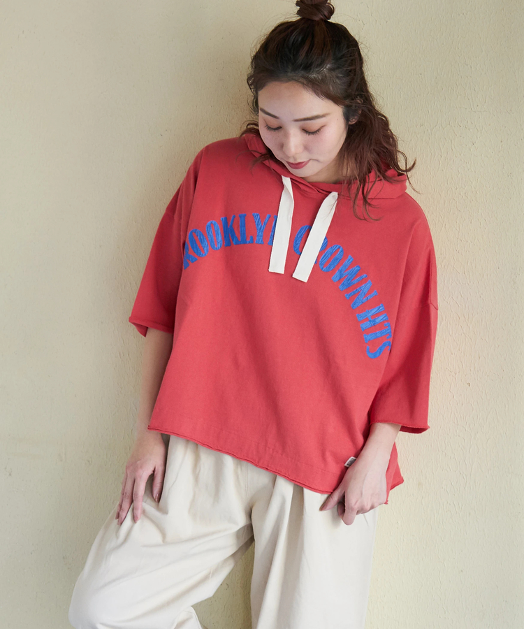 CUBE SUGAR(キューブシュガー) |【春新作】20/-OE天竺 ロゴプリント パーカー