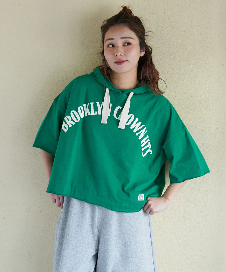 CUBE SUGAR(キューブシュガー) |【春新作】20/-OE天竺 ロゴプリント パーカー