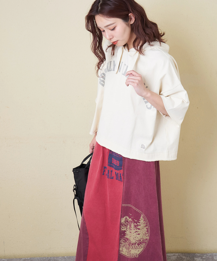 CUBE SUGAR(キューブシュガー) |【春新作】20/-OE天竺 ロゴプリント パーカー