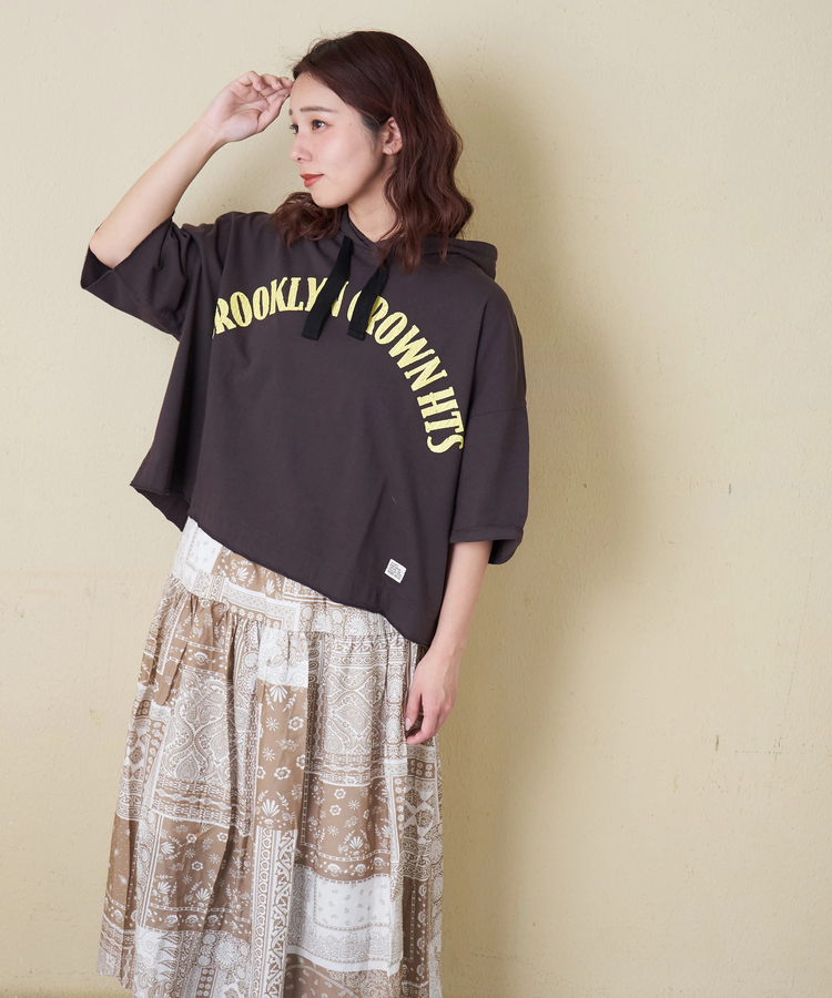 CUBE SUGAR(キューブシュガー) |【春新作】20/-OE天竺 ロゴプリント パーカー