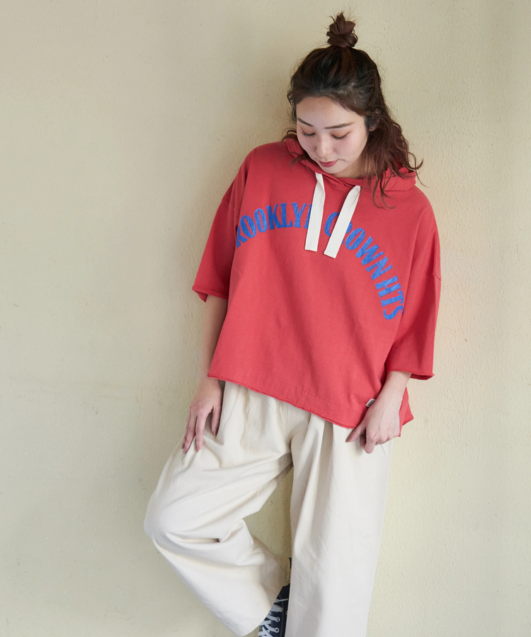 CUBE SUGAR(キューブシュガー) |【春新作】20/-OE天竺 ロゴプリント パーカー