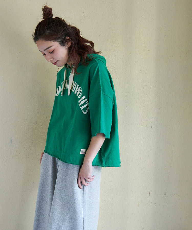 CUBE SUGAR(キューブシュガー) |【春新作】20/-OE天竺 ロゴプリント パーカー