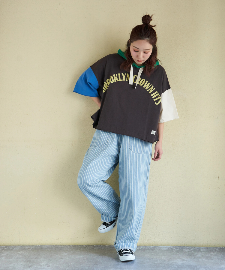 CUBE SUGAR(キューブシュガー) |【春新作】20/-OE天竺 ロゴプリント パーカー