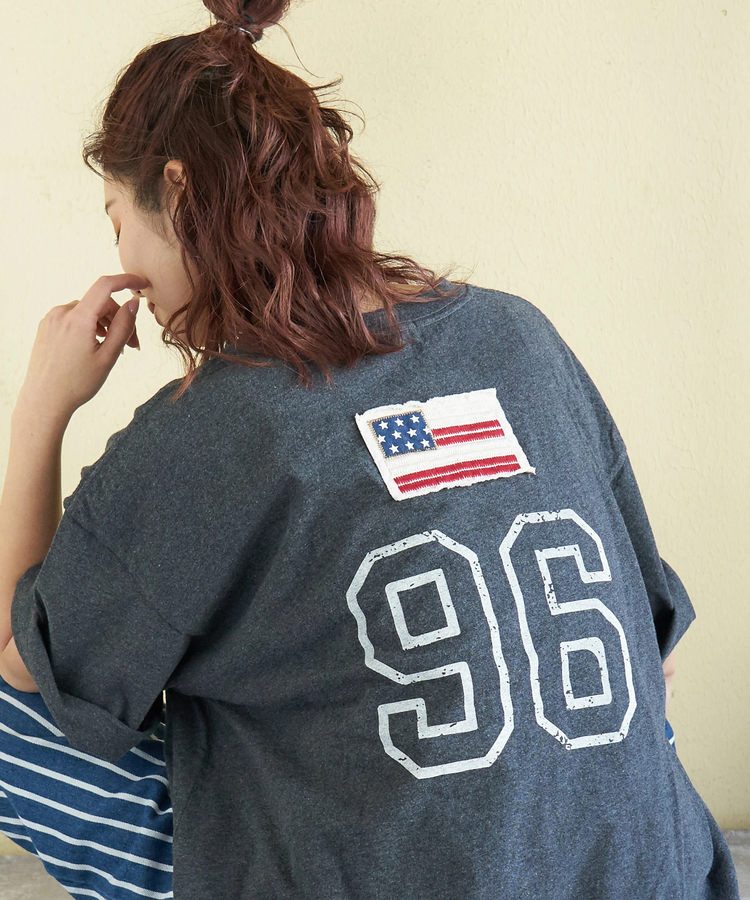 CUBE SUGAR(キューブシュガー) |【春新作】20/-OE天竺 星条旗 ワッペン Tシャツ