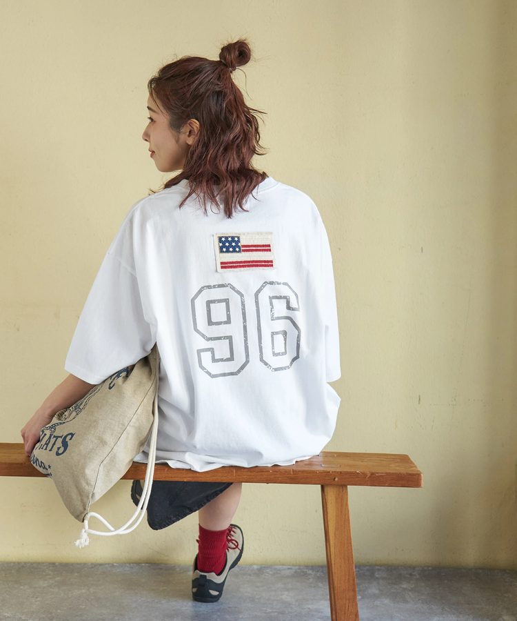 CUBE SUGAR(キューブシュガー) |【春新作】20/-OE天竺 星条旗 ワッペン Tシャツ