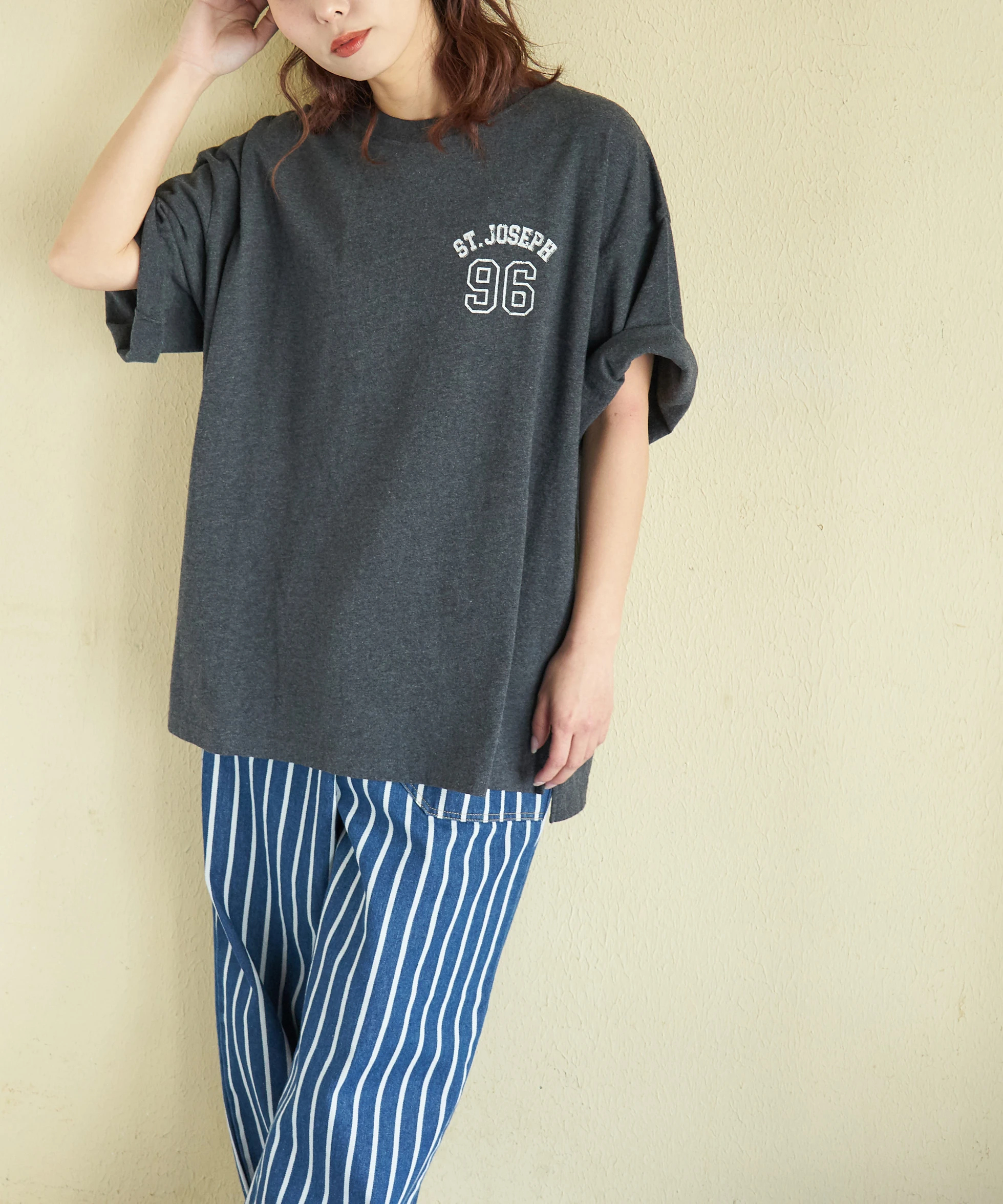 春夏新作】20/-OE天竺 星条旗 ワッペン Tシャツ｜ファッション通販