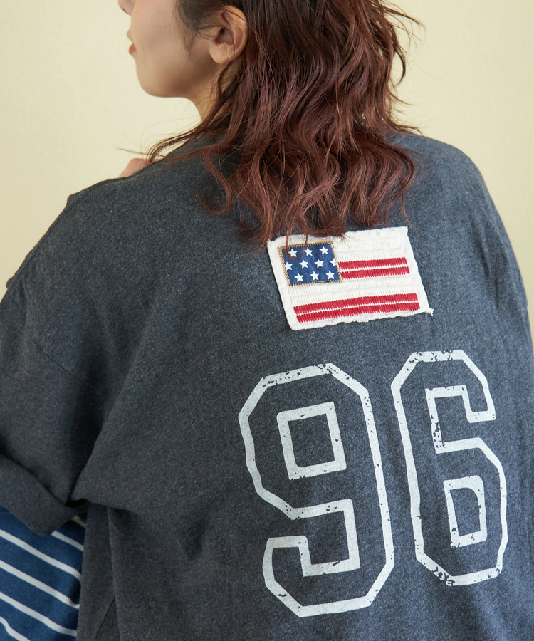 CUBE SUGAR(キューブシュガー) |【春新作】20/-OE天竺 星条旗 ワッペン Tシャツ