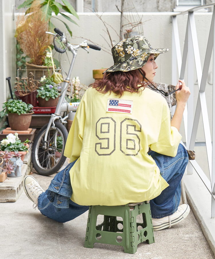 CUBE SUGAR(キューブシュガー) |【春新作】20/-OE天竺 星条旗 ワッペン Tシャツ