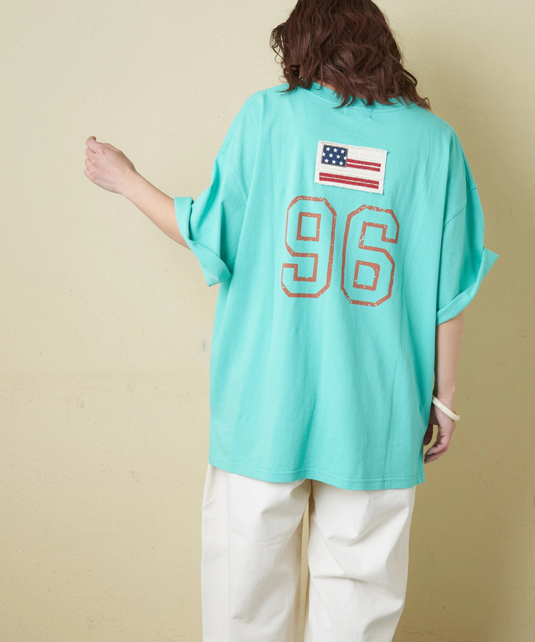CUBE SUGAR(キューブシュガー) |【春新作】20/-OE天竺 星条旗 ワッペン Tシャツ