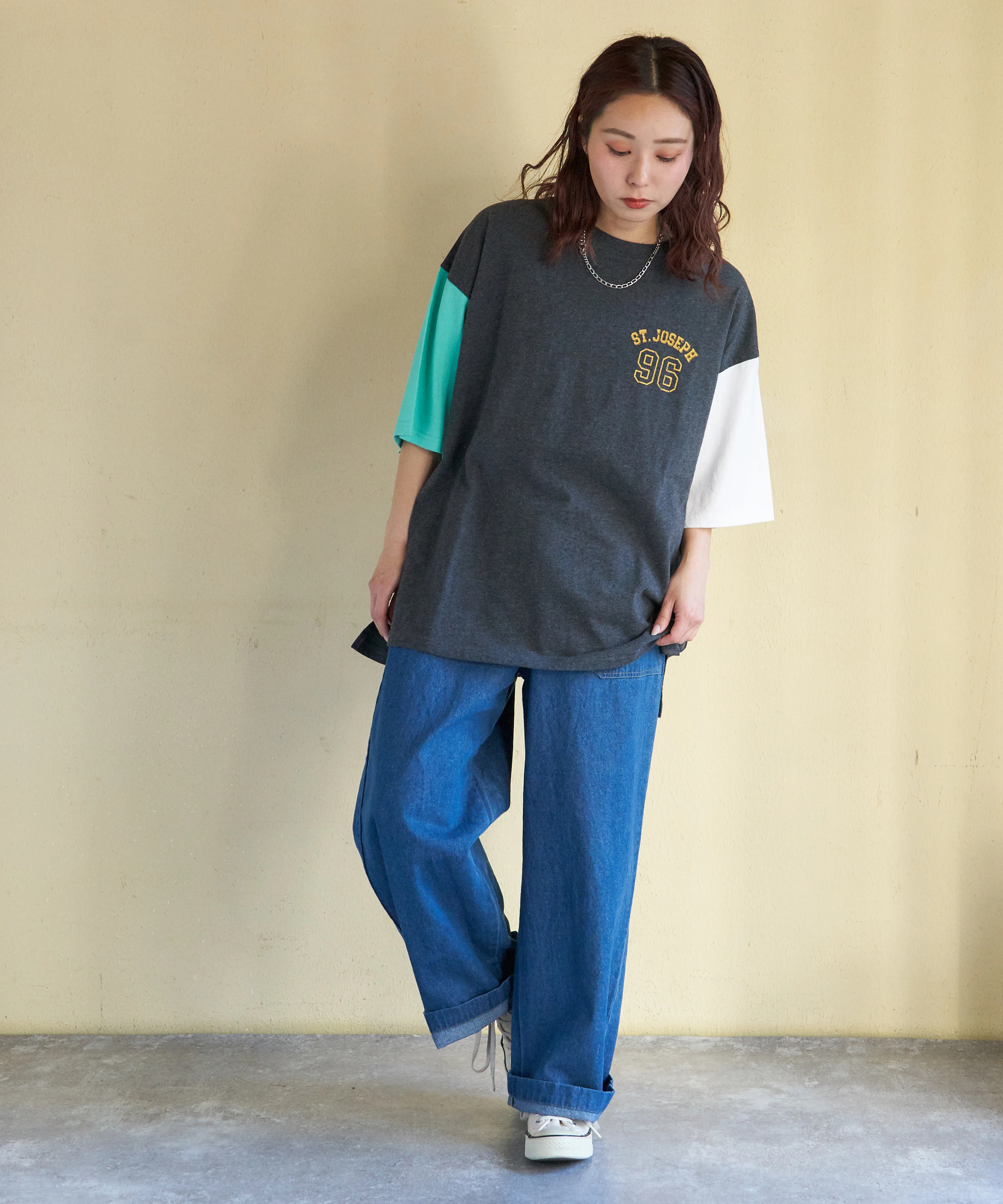 春夏新作】20/-OE天竺 星条旗 ワッペン Tシャツ｜ファッション通販