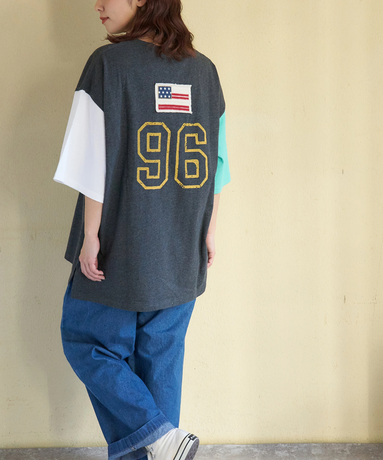 CUBE SUGAR(キューブシュガー) |【春新作】20/-OE天竺 星条旗 ワッペン Tシャツ