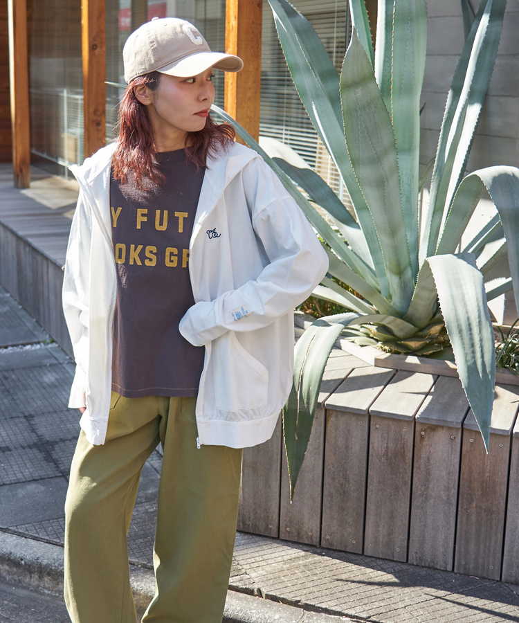 CUBE SUGAR(キューブシュガー) |【春新作】接触冷感 ・ UVカット 天竺 ドルマン ジップパーカー