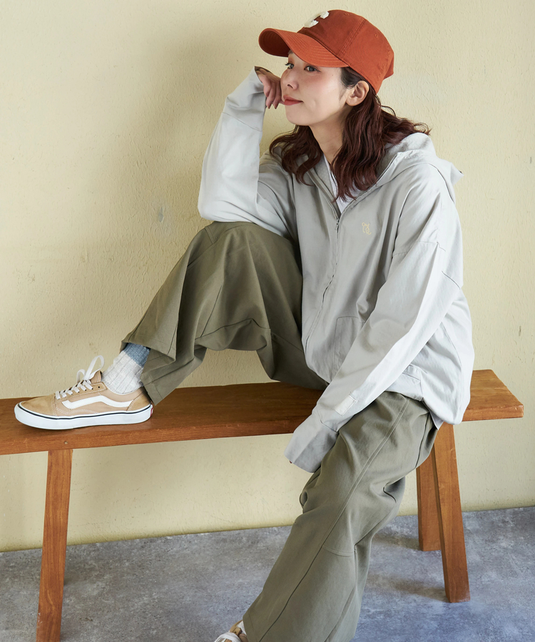 CUBE SUGAR(キューブシュガー) |【春新作】接触冷感 ・ UVカット 天竺 ドルマン ジップパーカー