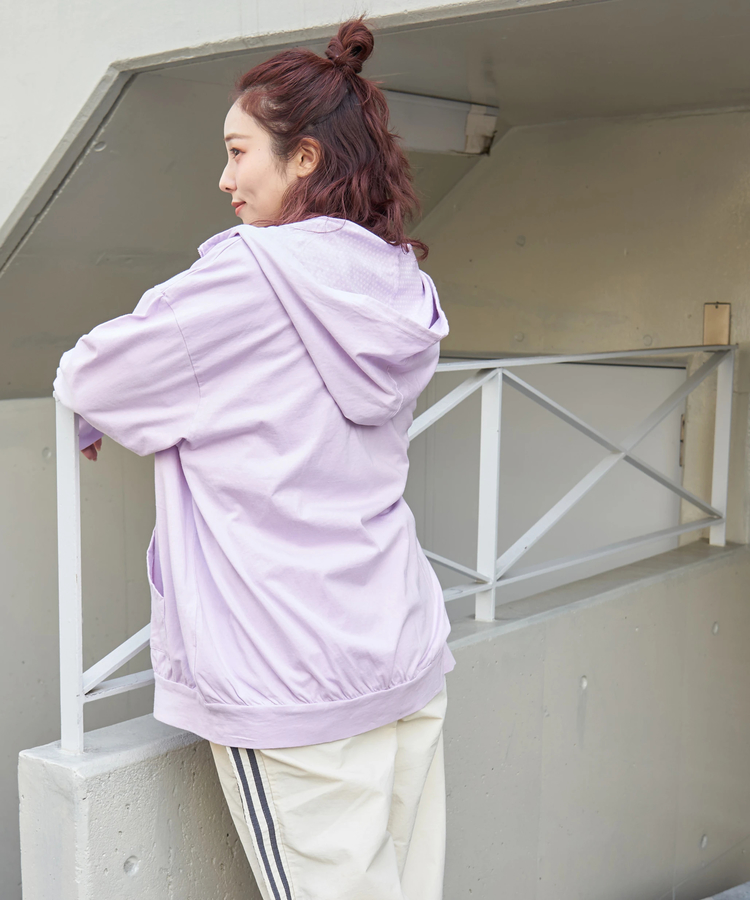 CUBE SUGAR(キューブシュガー) |【春新作】接触冷感 ・ UVカット 天竺 ドルマン ジップパーカー