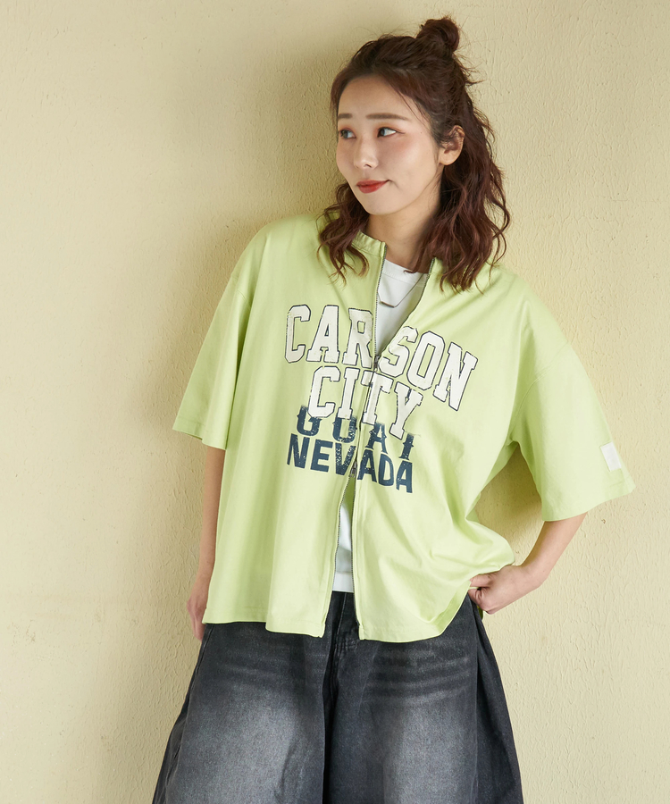 CUBE SUGAR(キューブシュガー) |【春新作】接触冷感・UVカット 天竺 ７分袖 ジップ カーディガン