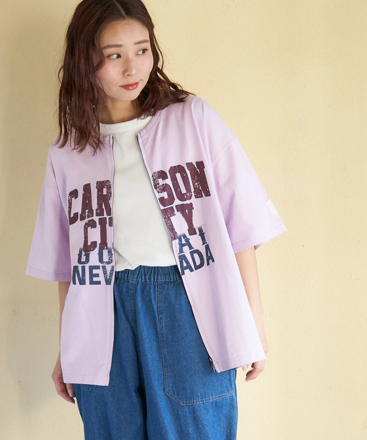 CUBE SUGAR(キューブシュガー) |【春新作】接触冷感・UVカット 天竺 ７分袖 ジップ カーディガン