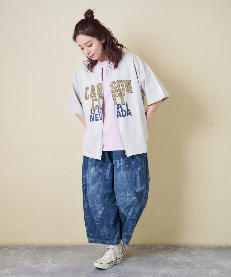 CUBE SUGAR(キューブシュガー) |【春新作】接触冷感・UVカット 天竺 ７分袖 ジップ カーディガン